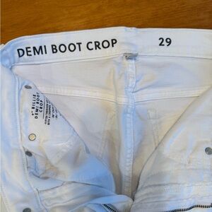 J Crew White Denim Demi boot cut jean